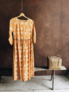 Yellow flower lotus dress