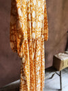 Yellow flower lotus dress