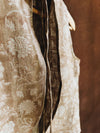 top linen beige flowers