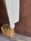 white cotton trousers