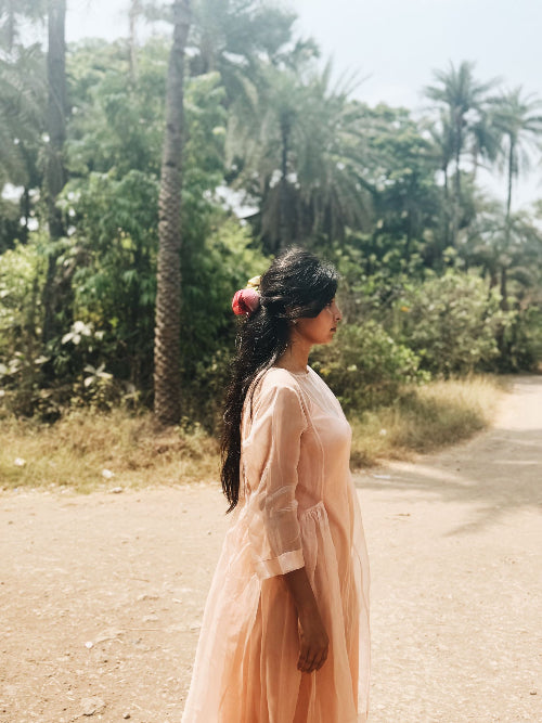 Organza pink dress