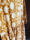 Yellow flower lotus dress