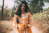 Yellow flower lotus dress