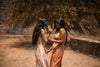 summer dress silk beige or rust