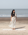 blue check skirt coastal mood