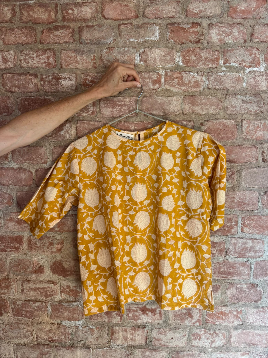 mustard lotus shirt