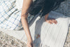 blue check skirt coastal mood