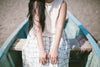 blue check skirt coastal mood