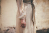 gold shimmer wrap dress