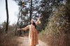 Yellow flower lotus dress